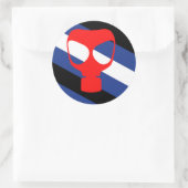 Sticker Rond Drapeau de fierté de masque (Sac)