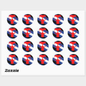 Sticker Rond Drapeau de fierté de masque (Feuille)