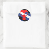 Sticker Rond Drapeau de fierté de masque (Sac)