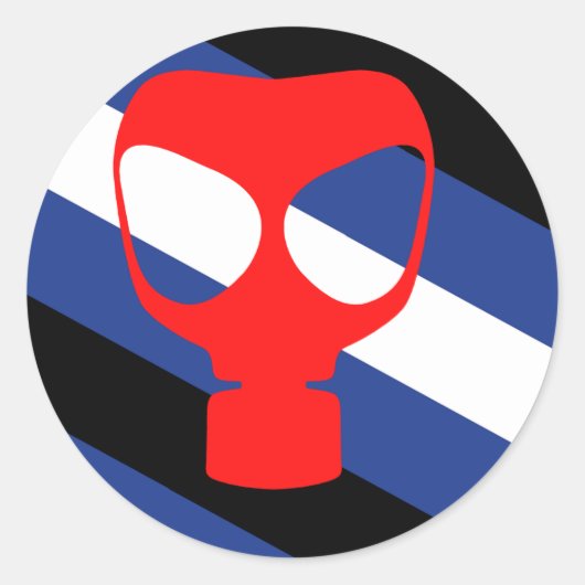 Sticker Rond Drapeau de fierté de masque (Devant)