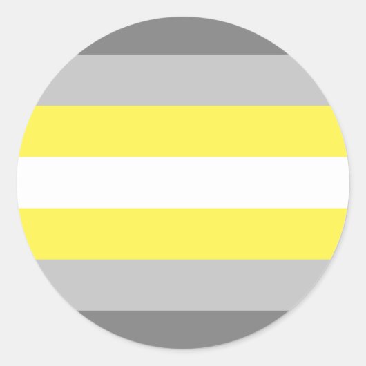 Sticker Rond Drapeau de fierté demigender (Devant)