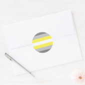 Sticker Rond Drapeau de fierté demigender (Enveloppe)