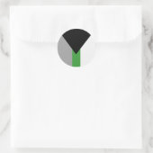 Sticker Rond Drapeau de fierté demiromantique (Sac)