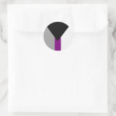 Sticker Rond Drapeau de fierté demisexuel (Sac)