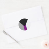 Sticker Rond Drapeau de fierté demisexuel (Enveloppe)