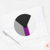 Sticker Rond Drapeau de fierté demisexuelle (Enveloppe)
