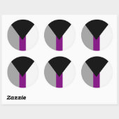 Sticker Rond Drapeau de fierté demisexuelle (Feuille)