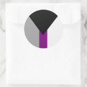 Sticker Rond Drapeau de fierté demisexuelle (Sac)
