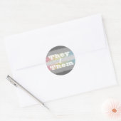 Sticker Rond Drapeau de Fierté Démofluide Personnalisable (Enveloppe)