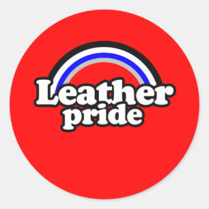 Sticker Rond Drapeau de fierté en cuir