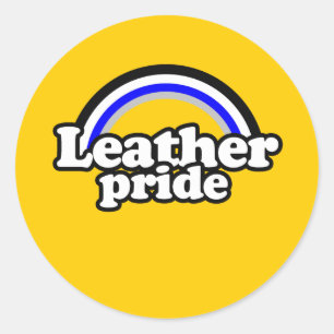 Sticker Rond Drapeau de fierté en cuir