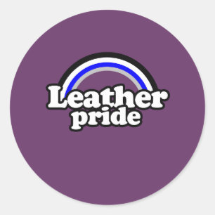 Sticker Rond Drapeau de fierté en cuir