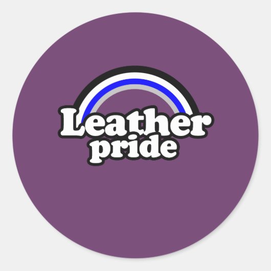 Sticker Rond Drapeau de fierté en cuir (Devant)