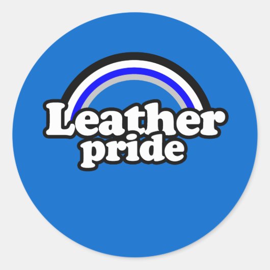 Sticker Rond Drapeau de fierté en cuir (Devant)