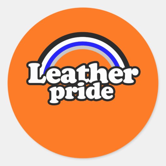 Sticker Rond Drapeau de fierté en cuir (Devant)