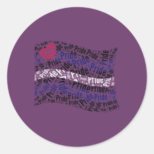 Sticker Rond Drapeau de fierté en cuir