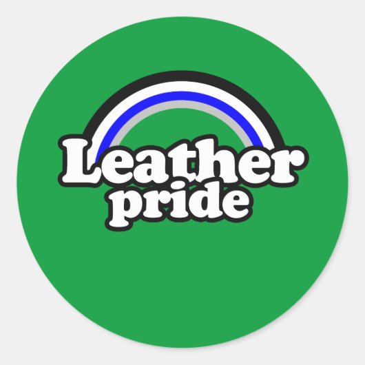 Sticker Rond Drapeau de fierté en cuir (Devant)