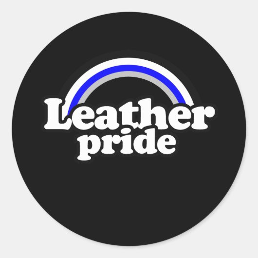 Sticker Rond Drapeau de fierté en cuir (Devant)