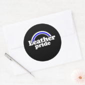 Sticker Rond Drapeau de fierté en cuir (Enveloppe)
