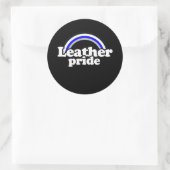Sticker Rond Drapeau de fierté en cuir (Sac)
