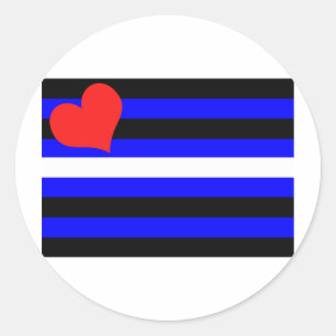 STICKER ROND DRAPEAU DE FIERTE EN CUIR