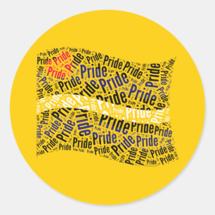 Sticker Rond Drapeau de fierté en cuir
