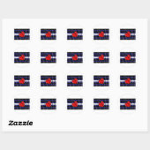STICKER ROND DRAPEAU DE FIERTE EN CUIR FLOTTANT (Feuille)