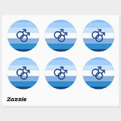 Sticker Rond Drapeau de fierté gay MLM (Feuille)