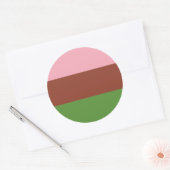 Sticker Rond Drapeau de fierté gynosexuelle (Enveloppe)