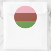 Sticker Rond Drapeau de fierté gynosexuelle (Sac)