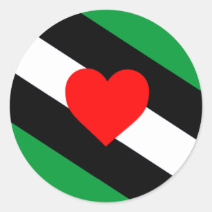 Sticker Rond Drapeau de fierté Leather Boi