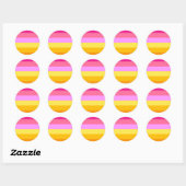 Sticker Rond Drapeau de fierté lesbienne (Aube) (Feuille)