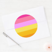 Sticker Rond Drapeau de fierté lesbienne (Aube) (Enveloppe)