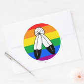 Sticker Rond Drapeau de fierté LGBTQ+ Two-Spirit (Enveloppe)