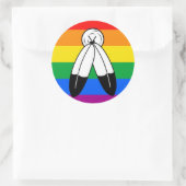 Sticker Rond Drapeau de fierté LGBTQ+ Two-Spirit (Sac)