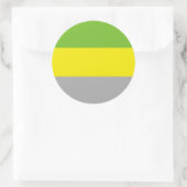 Sticker Rond Drapeau de fierté lithromantique (Sac)