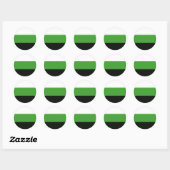 Sticker Rond Drapeau de fierté Neutrois (Feuille)