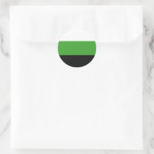 Sticker Rond Drapeau de fierté Neutrois (Sac)