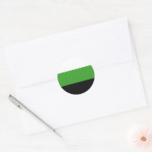 Sticker Rond Drapeau de fierté Neutrois (Enveloppe)