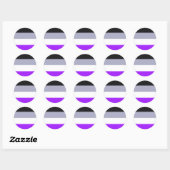 Sticker Rond Drapeau de fierté sexuelle tombée (Feuille)
