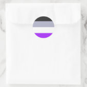 Sticker Rond Drapeau de fierté sexuelle tombée (Sac)