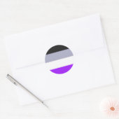 Sticker Rond Drapeau de fierté sexuelle tombée (Enveloppe)