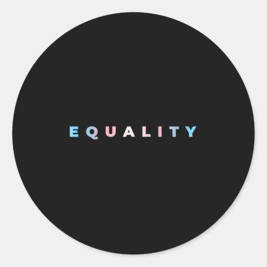 Sticker Rond Drapeau de fierté trans subtile de l'égalité Droit (Devant)