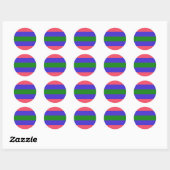 Sticker Rond Drapeau de fierté trigender (Feuille)
