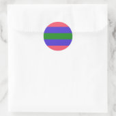 Sticker Rond Drapeau de fierté trigender (Sac)