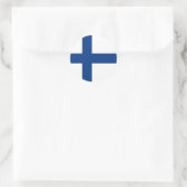 Sticker Rond Drapeau de Finlande (Sac)