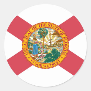 Sticker Rond Drapeau de Floride