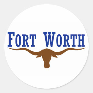 Sticker Rond Drapeau de Fort Worth