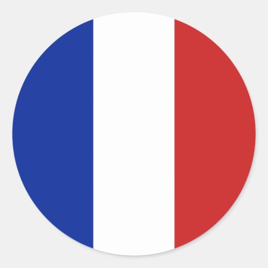 Sticker Rond Drapeau de France (Devant)