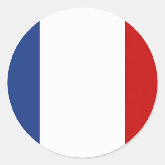 Sticker Rond Drapeau de France (Devant)